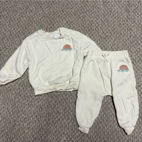 Grayson Mini Other - Kids Cream “Good Day” Sweatpants & Joggers Set